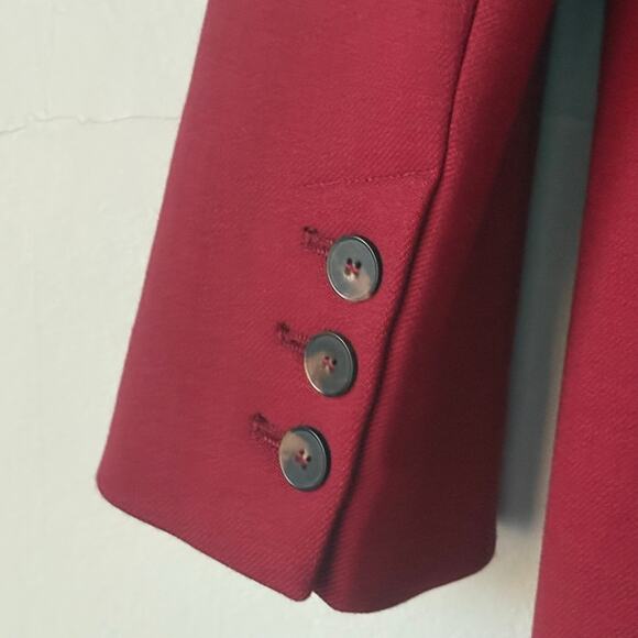 Sezane Chelsea Marino Burgundy Suit - Jacket and Pants Size 2 or FR 34 - Picture 11 of 16